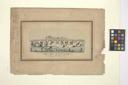Camp Chase, 12Th Regt., R.I. Vols. (hand-coloured lithograph)