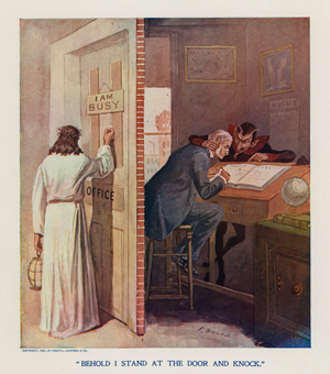 Knock! Knock! Knock! (colour litho)