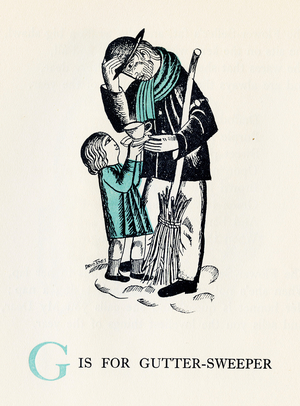 G is for Gutter-Sweeper, 1924 (print)