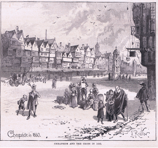 Cheapside AD 1660 (litho)