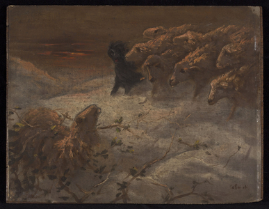 Sheep, 4th quarter 19th century (oil on canvas on wood)