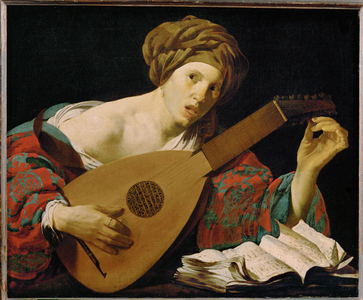 Lute player, 1624-26 (painting on canvas)