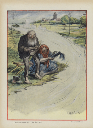 Illustration for Le Rire (colour litho)
