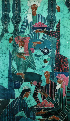 Blue Teahouse, 1985 (batik)