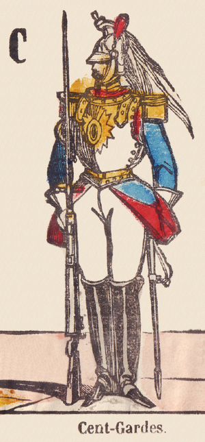 Hundred Guards, elite cavalry corps of the Second Empire created in 1854, 1860 (print)