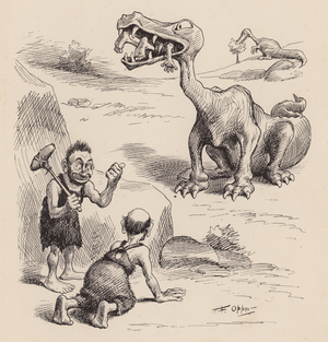 Our Antediluvian Ancestors by F Opper: Number Twelve (litho)