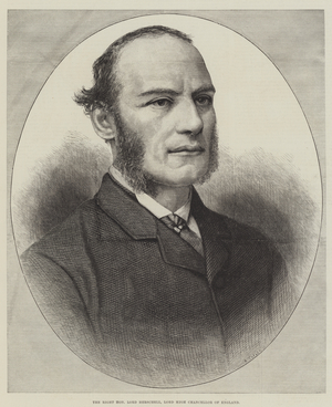 The Right Honourable Lord Herschell, Lord High Chancellor of England (engraving)