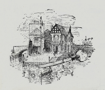 Folly Bridge, Oxford (litho)