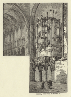 Organ, Chester Cathedral (engraving)