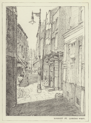 Market Street, looking West (litho)
