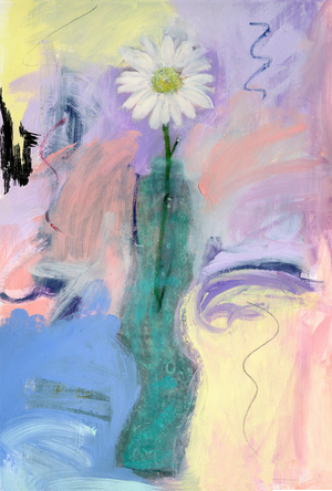 Daisy in Sqiggly 2005 Patricia Brown (20th C. American) Oil Private Collection