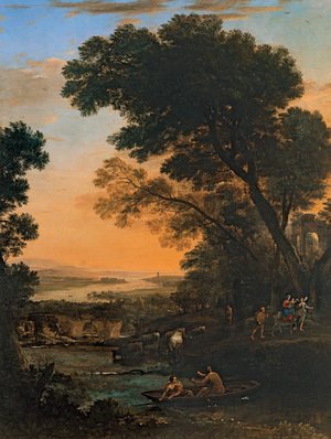Pastoral Landscape with the Flight into Egypt, 1663 (oil on canvas)