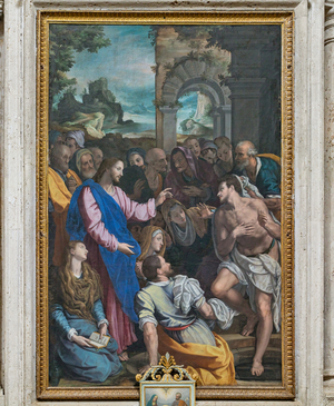 The Resurrection of Lazarus, 1593 (oil on canvas)