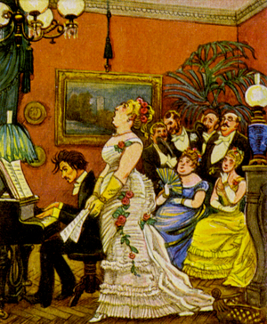 Musikalische Soiree / Musical Soiree (colour litho)