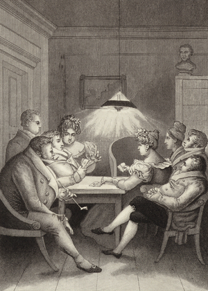 Soiree, 1810. Illustration for Bilder-Atlas (engraving)