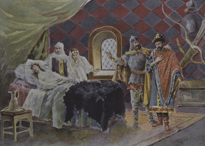 Igor approached his brother (colour litho)