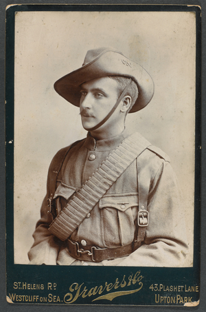 Sergeant Samuel Pye of the City of London Imperial Volunteers, 1900 (b/w photo)