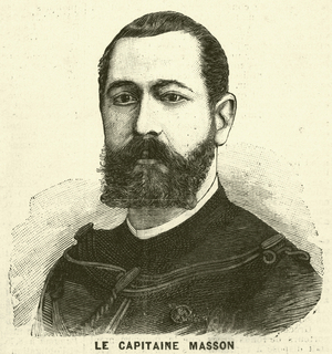 Captain Pierre Masson, French soldier and explorer (engraving)