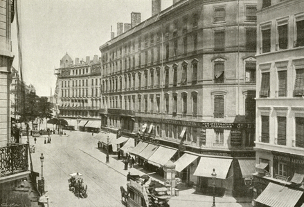 Lyon, La Rue de la Republique (b/w photo)
