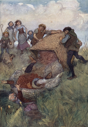 Illustration for The Merry Wives of Windsor (colour litho)