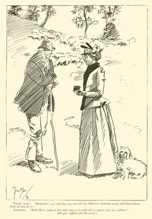 Cartoon by Phil May, from the 1890s (litho)