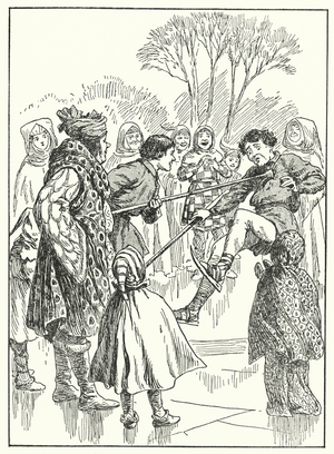 Merrie England: Apprentices ice tilting (litho)