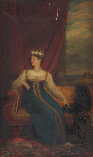 Portrait of Princess Charlotte of Wales and Saxe Coburg, 1817 (oil on panel)