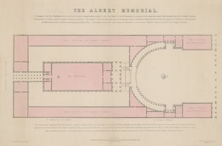 Ground plan of the Albert Memorial, as proposed at Burlington House (engraving)
