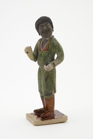 Groom, c.700-750 (earthenware with lead-silicate glazes & painted details)