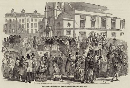 Intramural Interment, a Scene in the Strand (engraving)