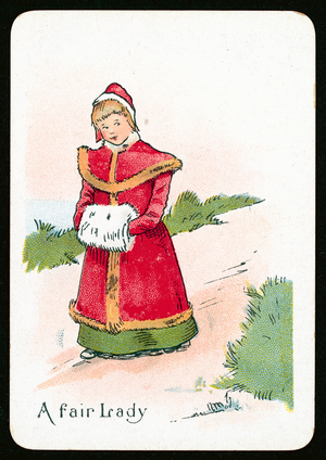 A fair Lady (colour litho)