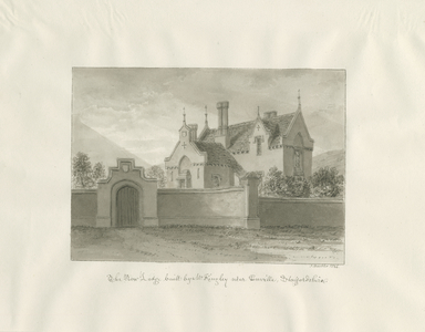 Enville  - 'New Lodge' : sepia wash drawing, 1846 (drawing)