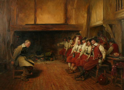 In the Camp of the Amalekites, 1888 (oil on canvas)