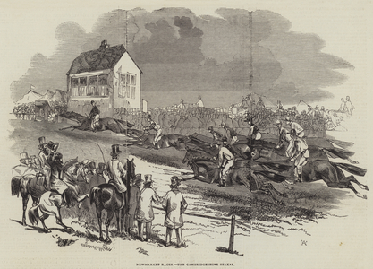 Newmarket Races, the Cambridgeshire Stakes (engraving)