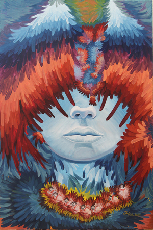 Neckless Chickadees, 2015 (oil on canvas)