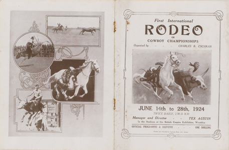 Cover of the programme for the first international Rodeo (litho)