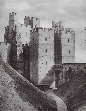 Arundel Castle, The Barbican and Earl Roger's Tower (b/w photo)