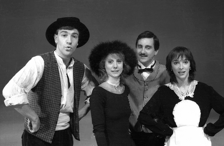 Jean Jacques, Dorothee, Alain and Ariane Carletti at the recording of Discopuce, 1982 (photo)