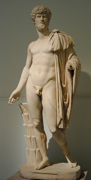 Emperor Lucius Verus (130-169) with body of the Diomenes (Cumas-Munich type) Ad 160-170