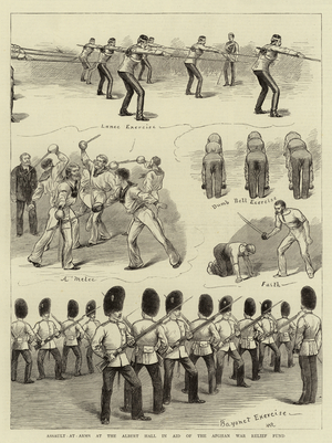 Assault-at-Arms at the Albert Hall in Aid of the Afghan War Relief Fund (engraving)