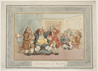 The Doctor's Visit, plate 1 from the series "The Comforts of Bath", 1798 (coloured aquatint)