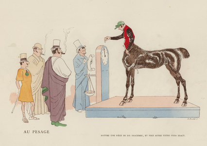 Illustration for Les Courses Dans L'Antiquite by Caran D'Ache (colour litho)