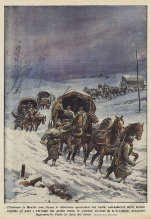 Winter in Russia does not stop the victorious operations of our fighters (Colour Litho)