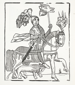 The Famous History of Guy Earl of Warwick, illustration from 'Chap-books of the Eighteenth Century' by John Ashton, pub. 1882 (litho)