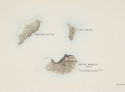 Detail of topographic map of Bantam, 1897 (print)