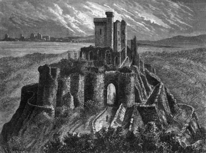 Château d'Arques, 19th century (engraving)