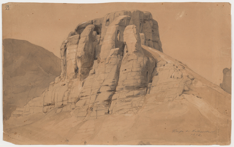 Klus Near Halberstadt [Kluse bei Halberstadt], 1852 (pencil, charcoal, wash & chalk on paper)