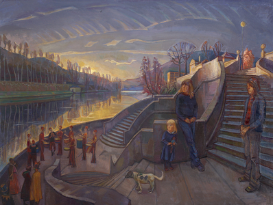 The Four Seasons: Winter (at St Antonin-Noble-Val, France), c.2000 (oil on canvas)