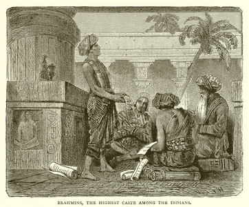 Brahmins, the Highest Caste among the Indians (engraving)