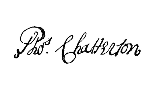 Signature: Thomas Chatterton, Poet (litho)